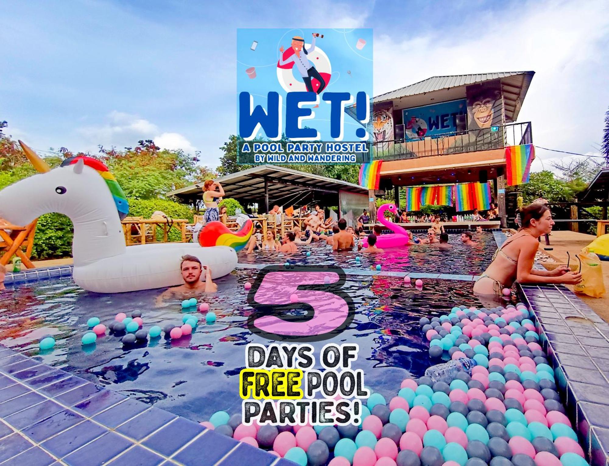 Wet! A Pool Party Hostel By Wild & Wandering Haad Rin Zewnętrze zdjęcie